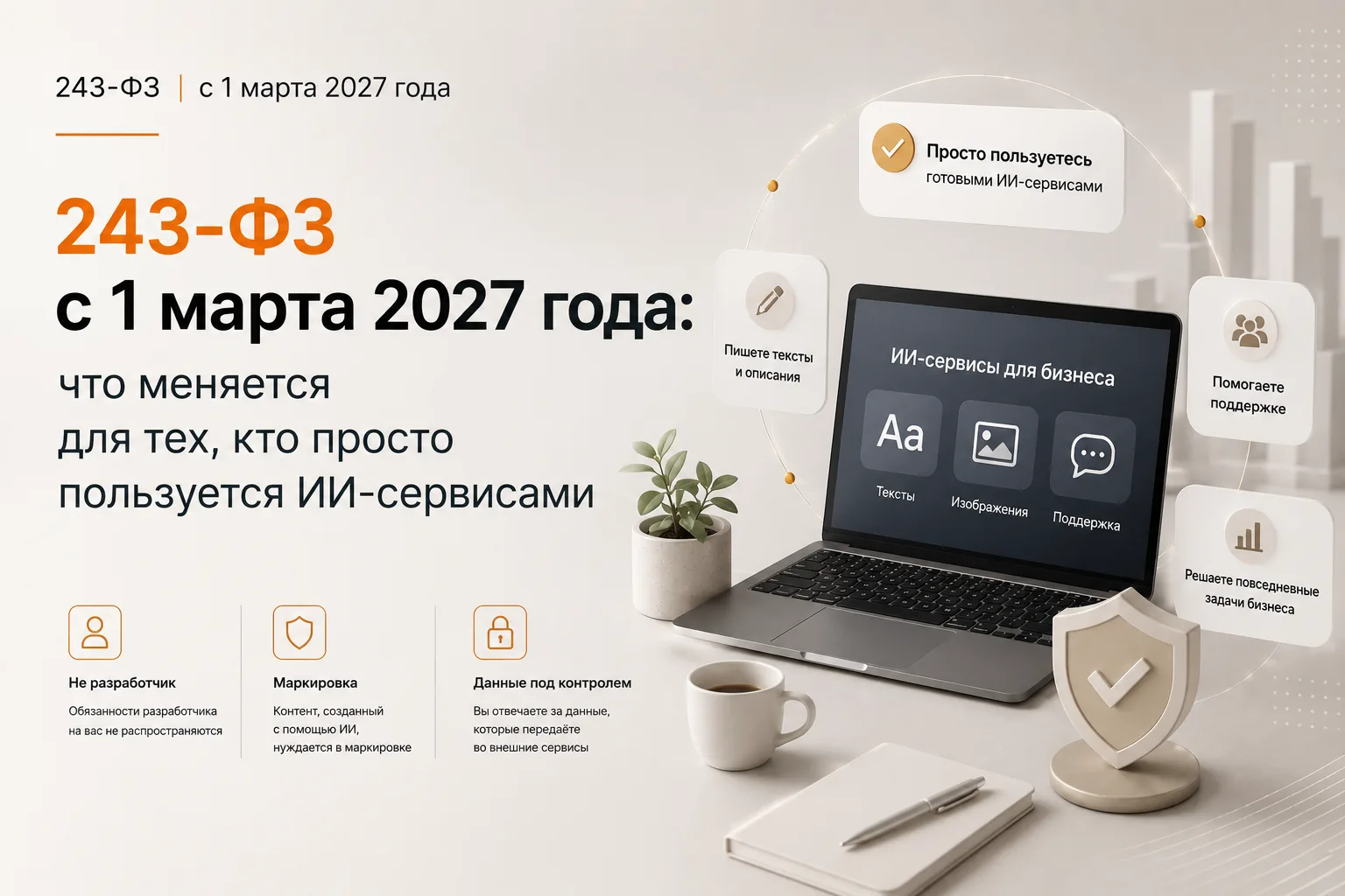 243-ФЗ с 1 марта 2027 года: что меняется для тех, кто просто пользуется ИИ-сервисами